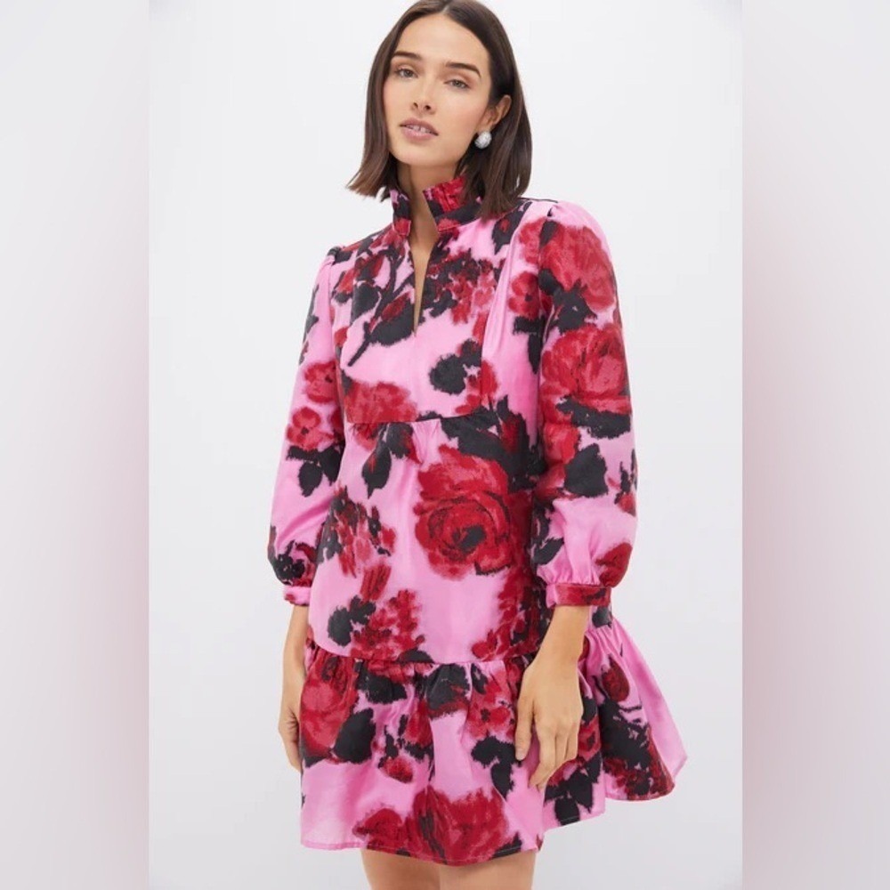 Tuckernuck Cerise Blossom Jacquard Palmerston Dress size Small